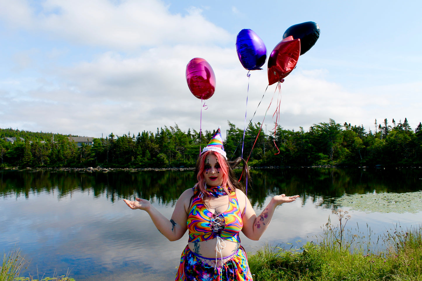 Rainbow Ruffles Clown Set