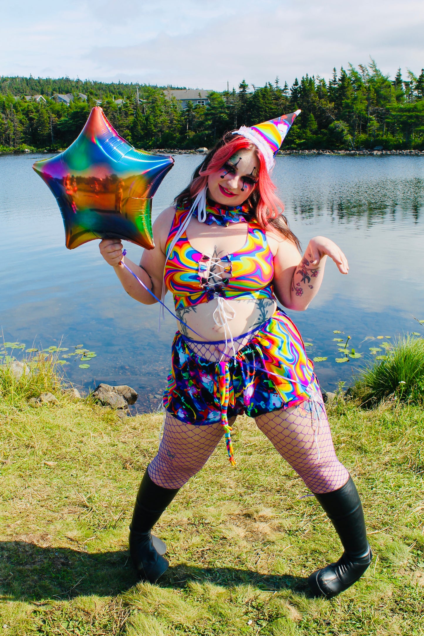 Rainbow Ruffles Clown Set